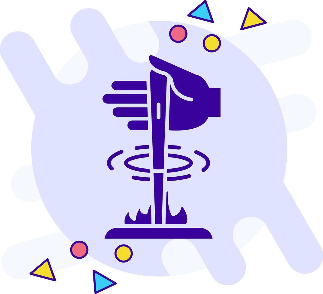 Fire freestyle solid Icon vector