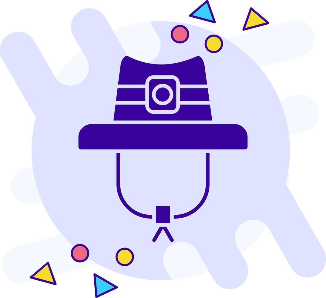 Hat freestyle solid Icon vector