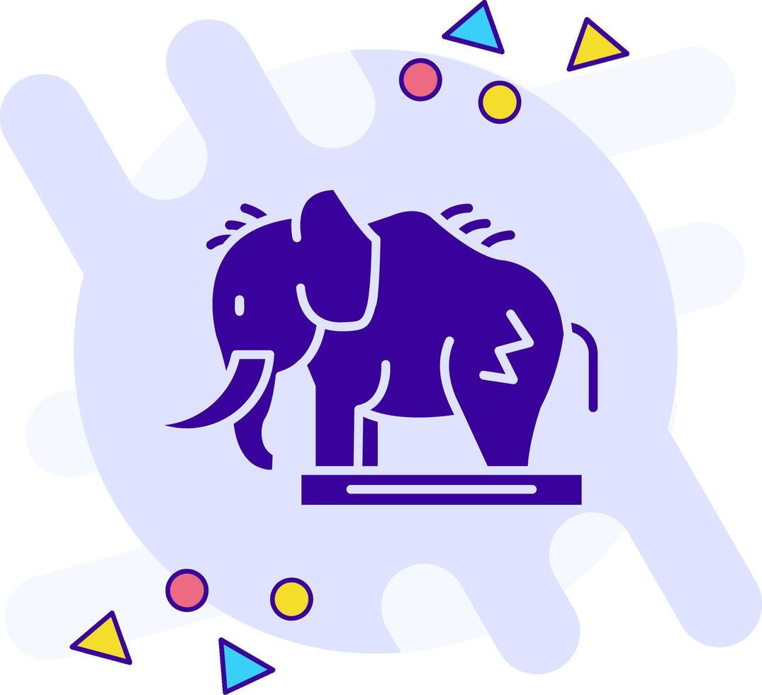 Mammoth freestyle solid Icon vector