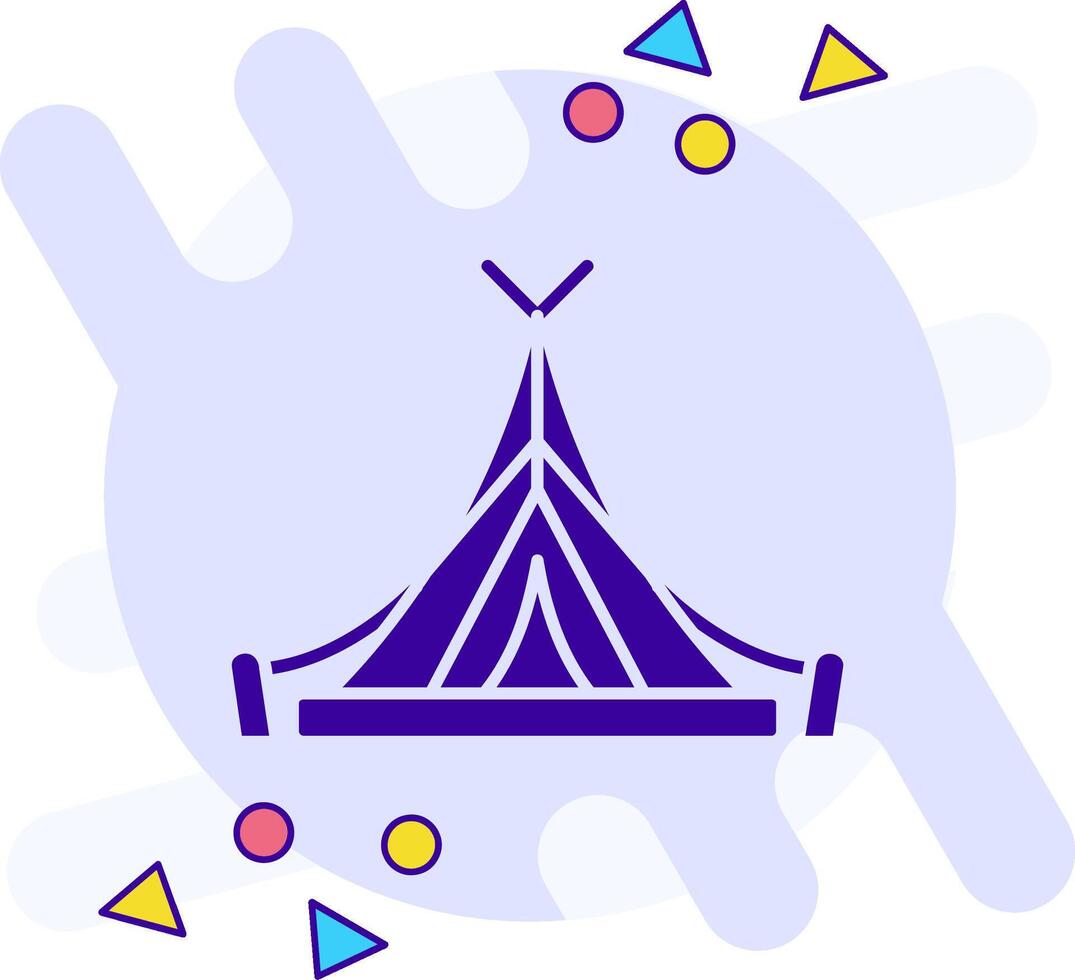 Tent freestyle solid Icon vector