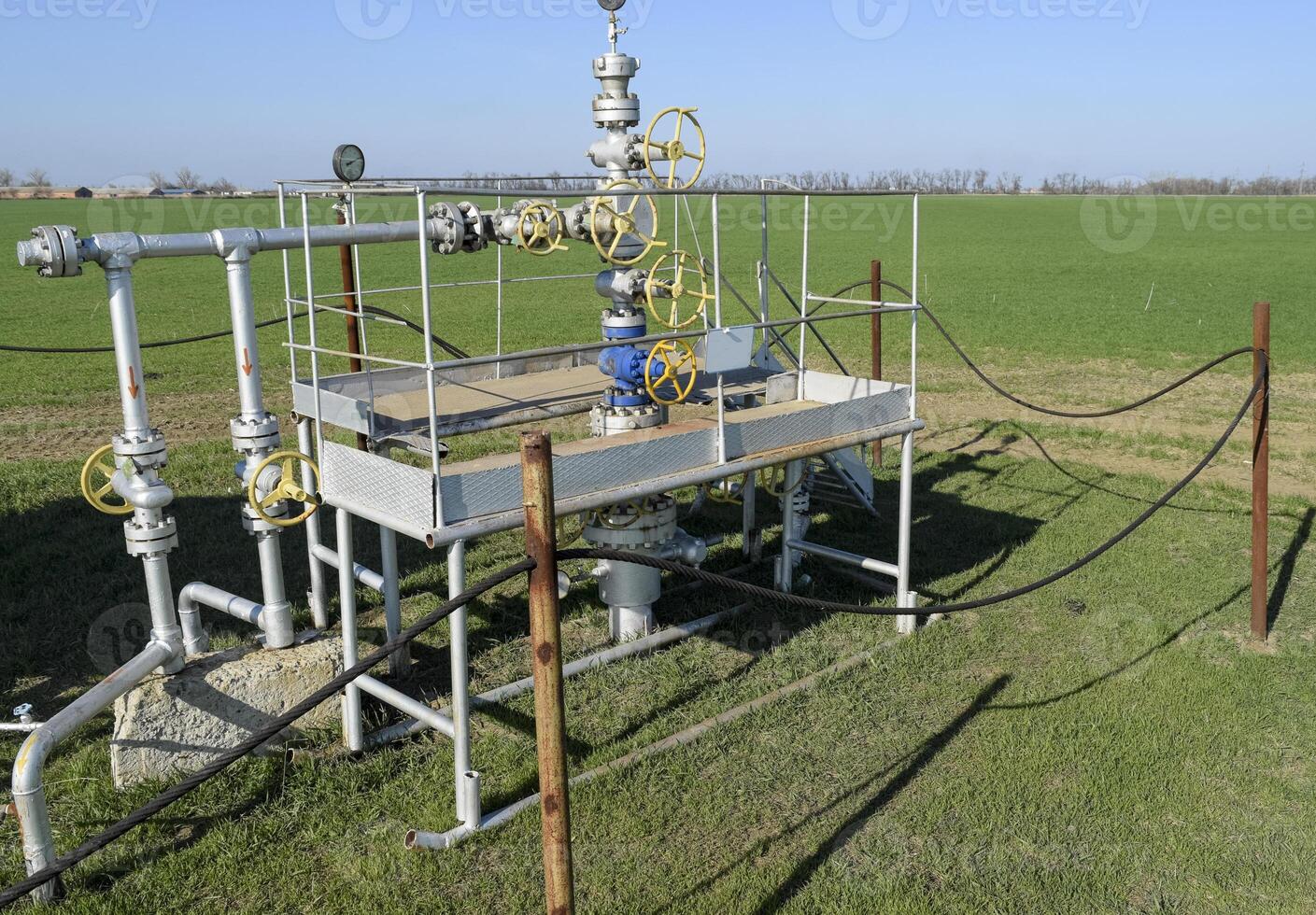 The equipment and technologies on oil fields. Oil well photo