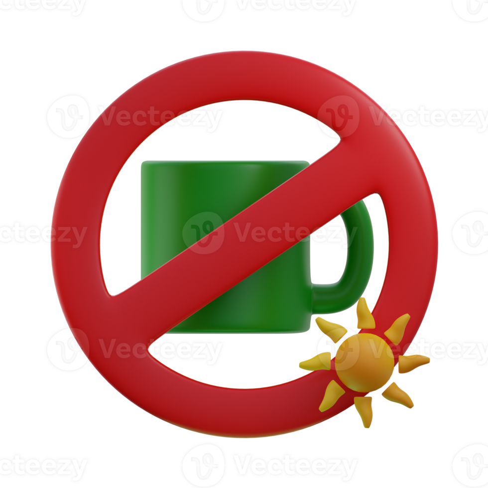 3d Ramadan no dirnk icon png