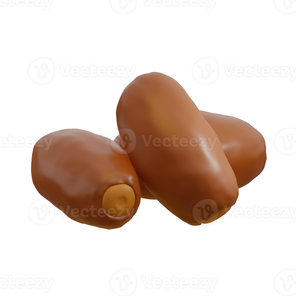 3d Ramadan dates fruit icon png