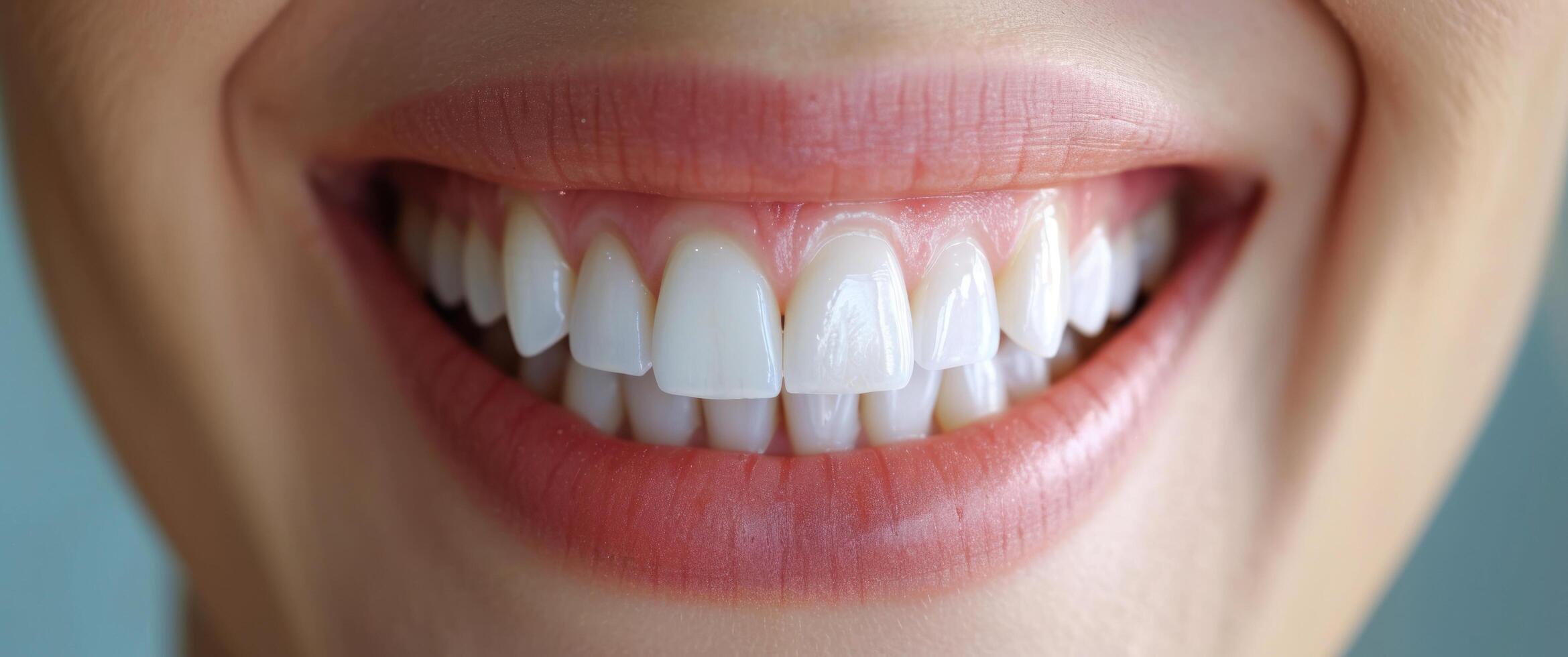 AI generated dental veneers close-up photo