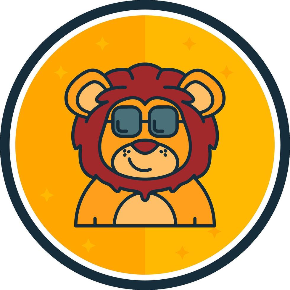 Cool filled verse Icon vector