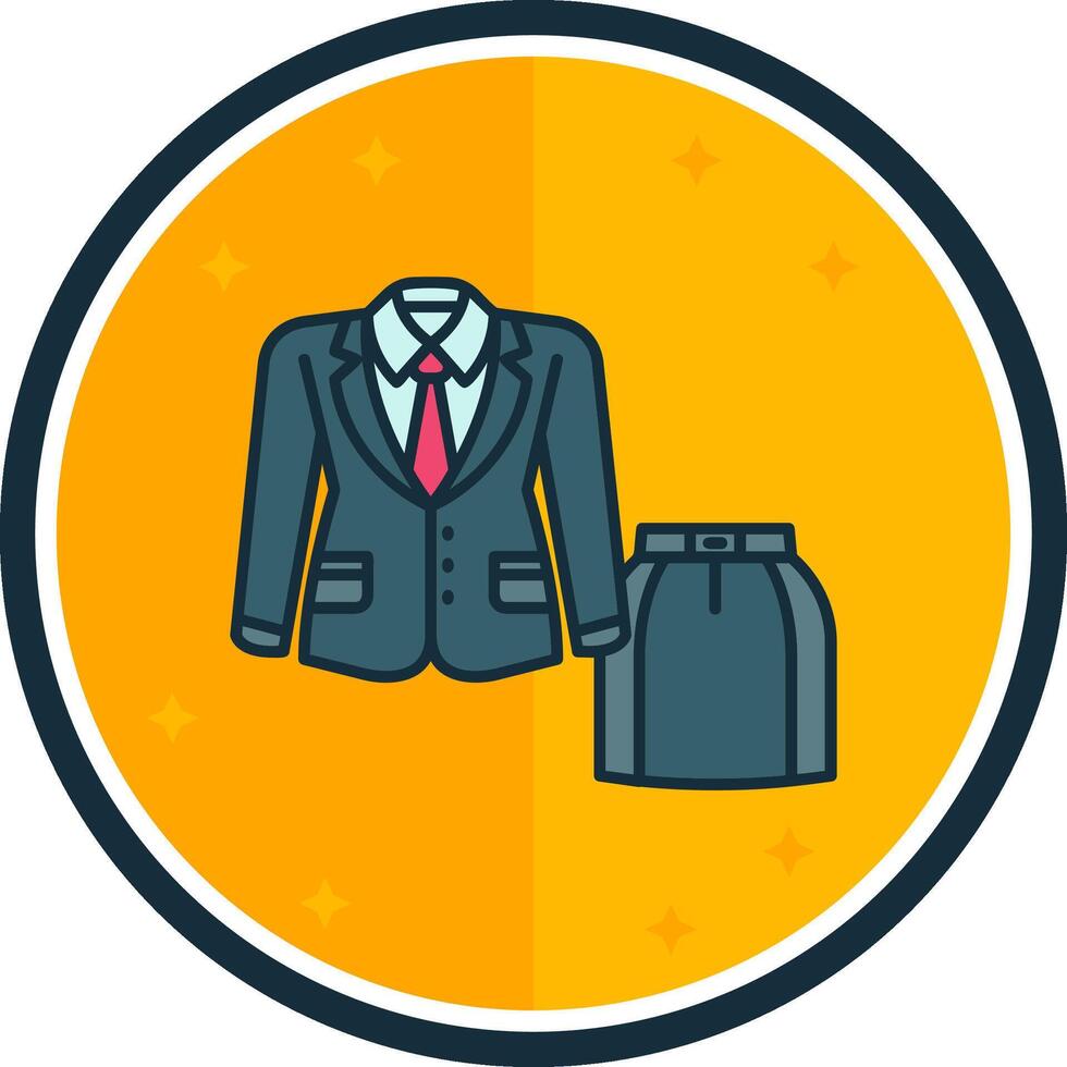 Women suit filled verse Icon vector