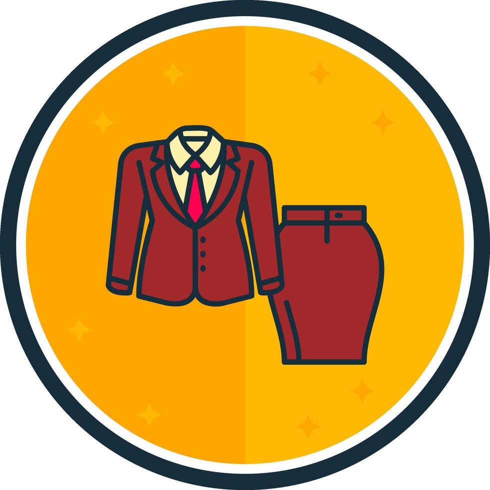 Women suit filled verse Icon vector