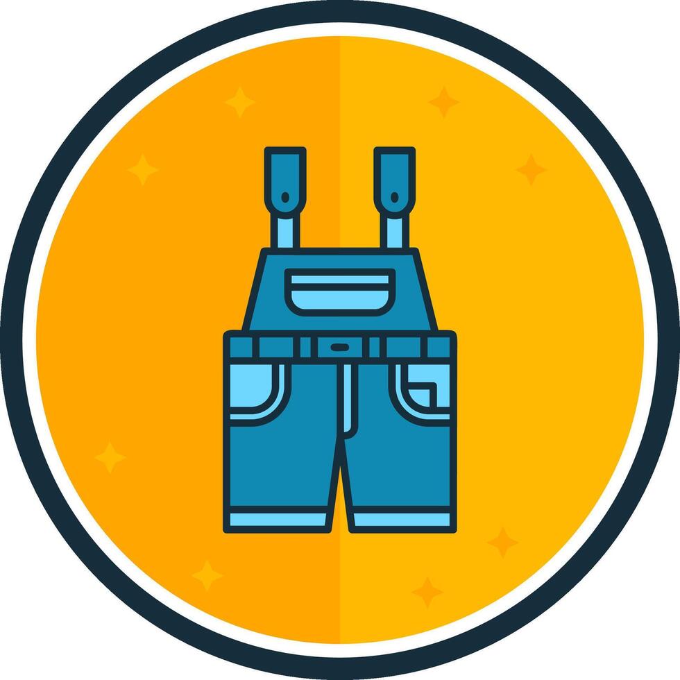 Overalls filled verse Icon vector