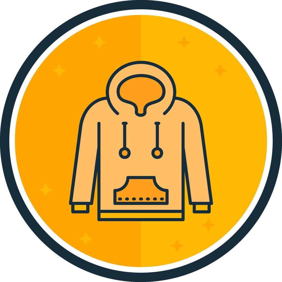 Hoodie filled verse Icon vector