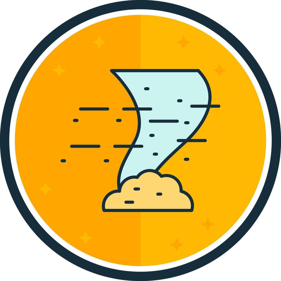 Tornado filled verse Icon vector