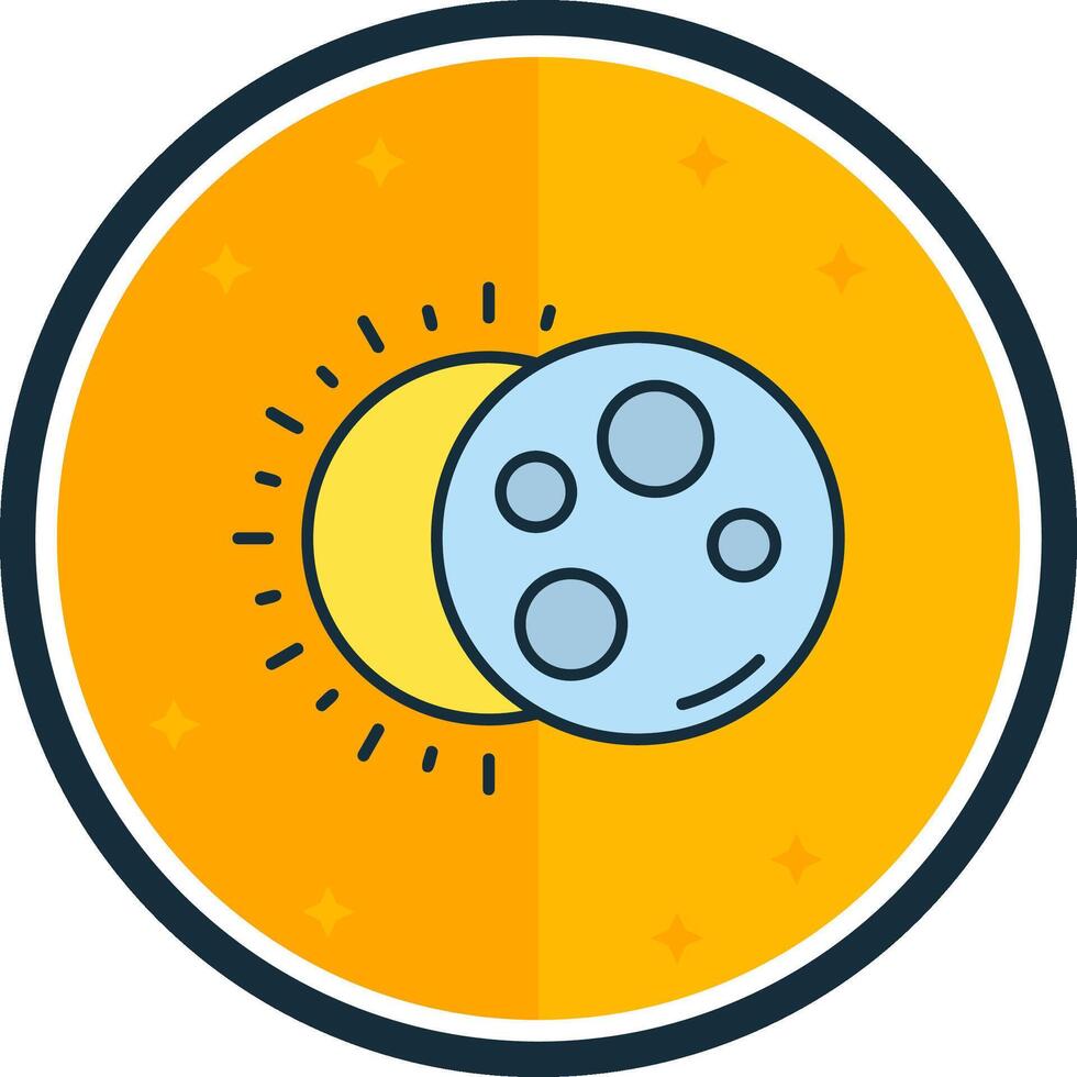 Eclipse filled verse Icon vector