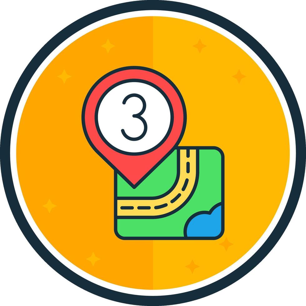 Three filled verse Icon vector