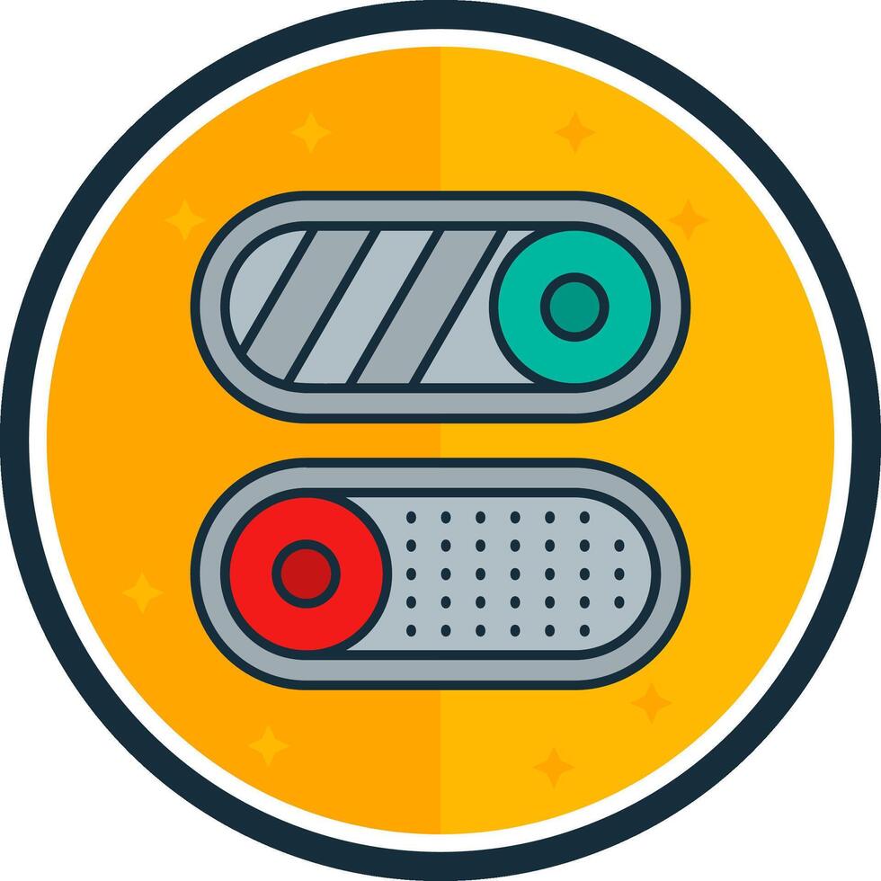 Toggle filled verse Icon vector