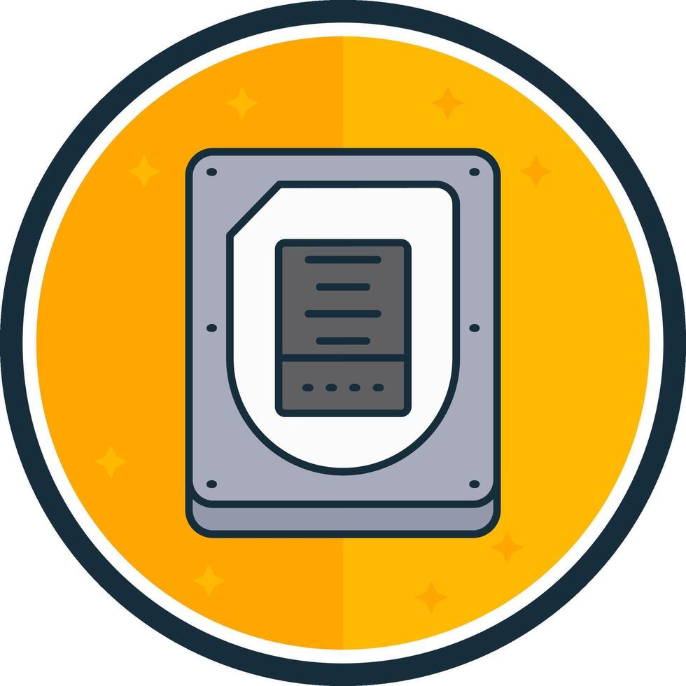 Disk filled verse Icon vector