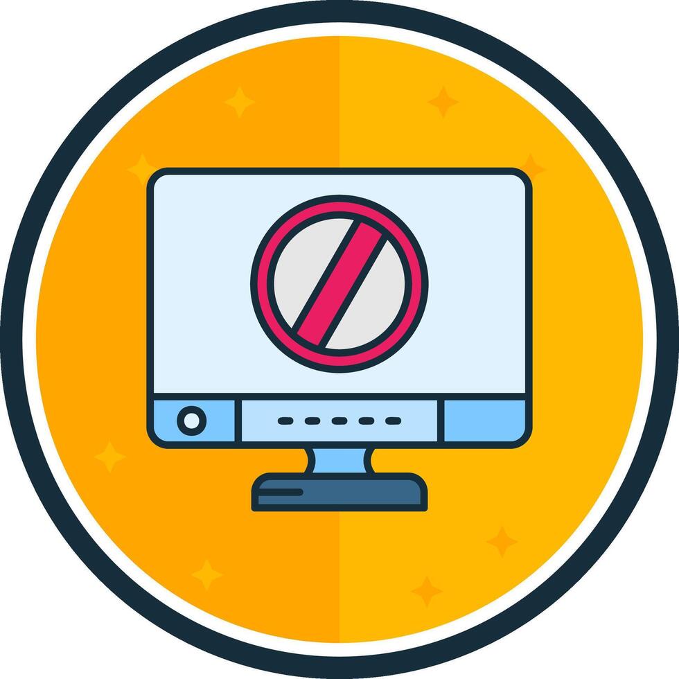 Ban filled verse Icon vector