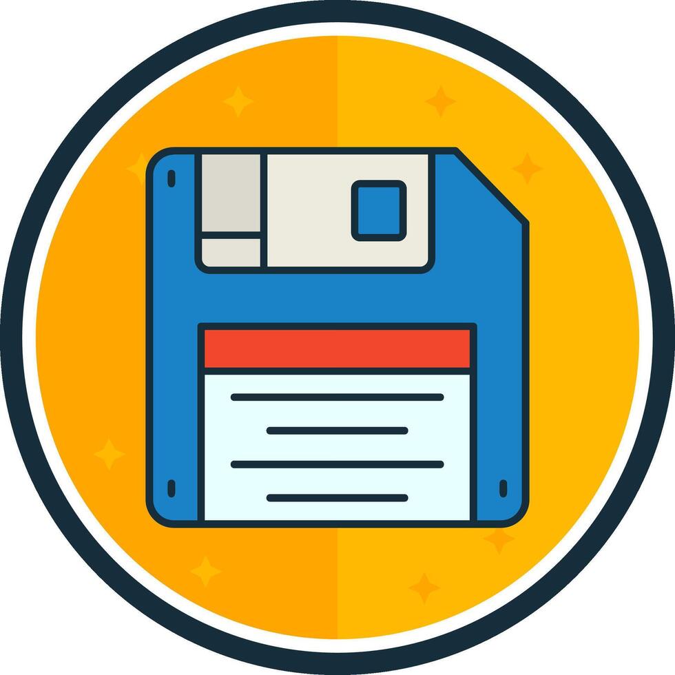 Floppy disk filled verse Icon vector