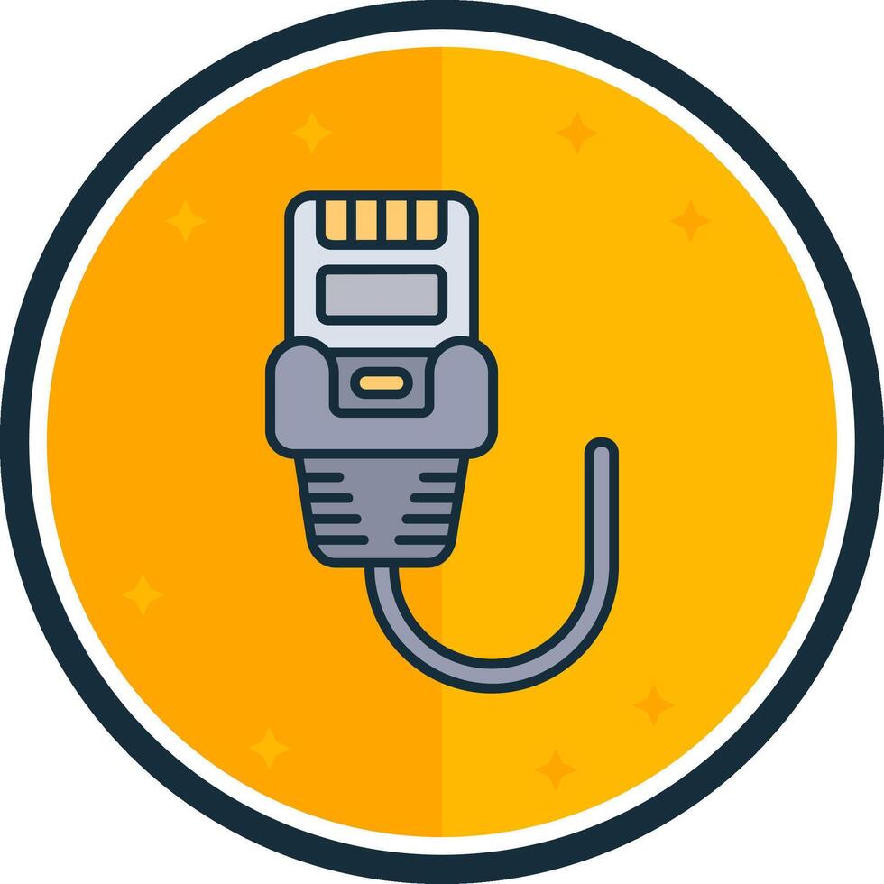 Ethernet filled verse Icon vector