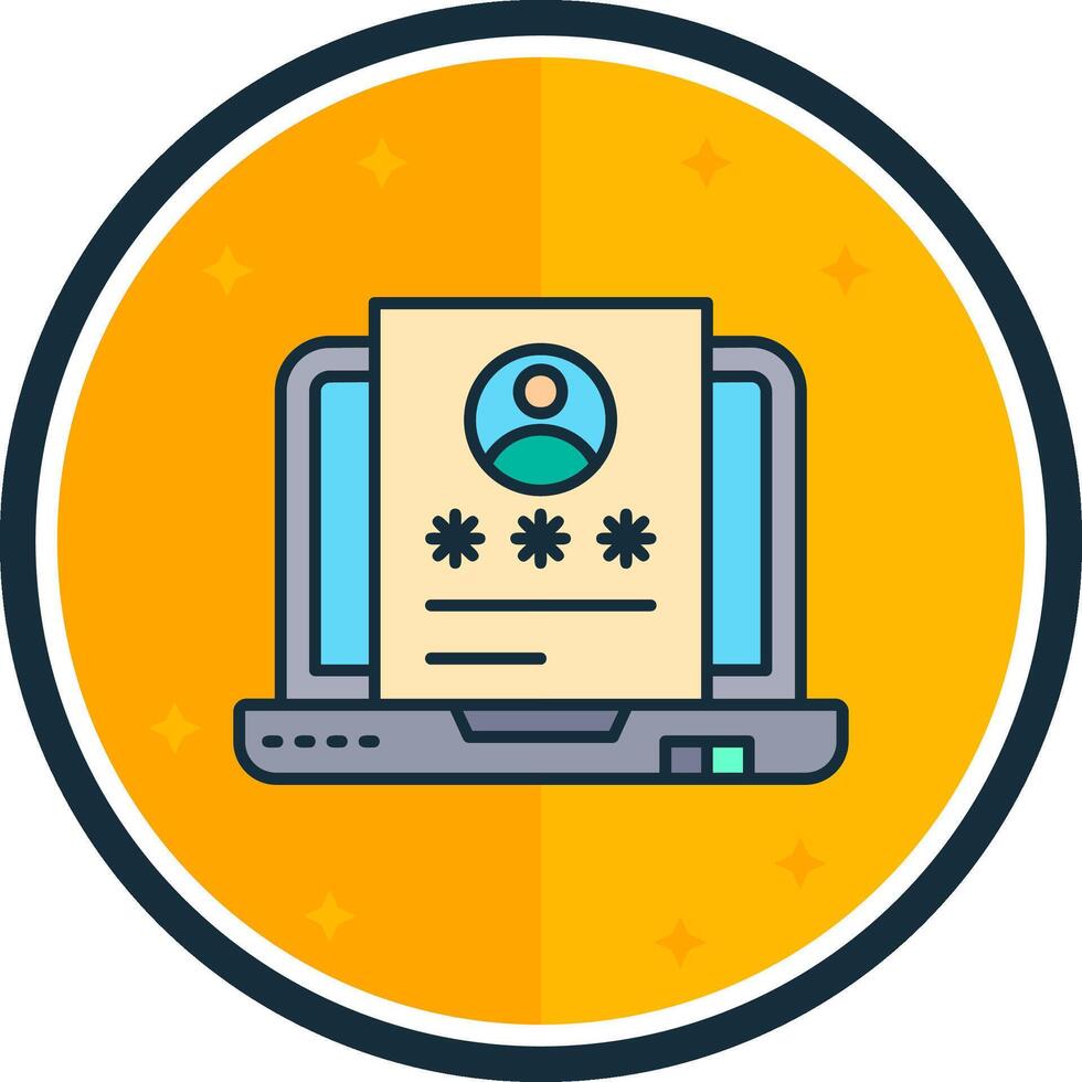 Identification filled verse Icon vector