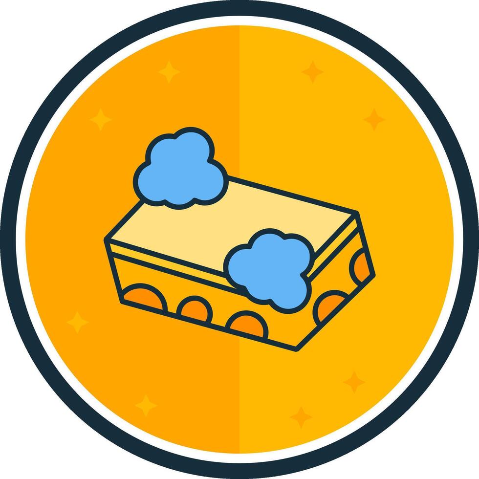 Sponge filled verse Icon vector