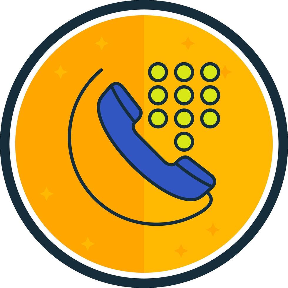 Dial filled verse Icon vector