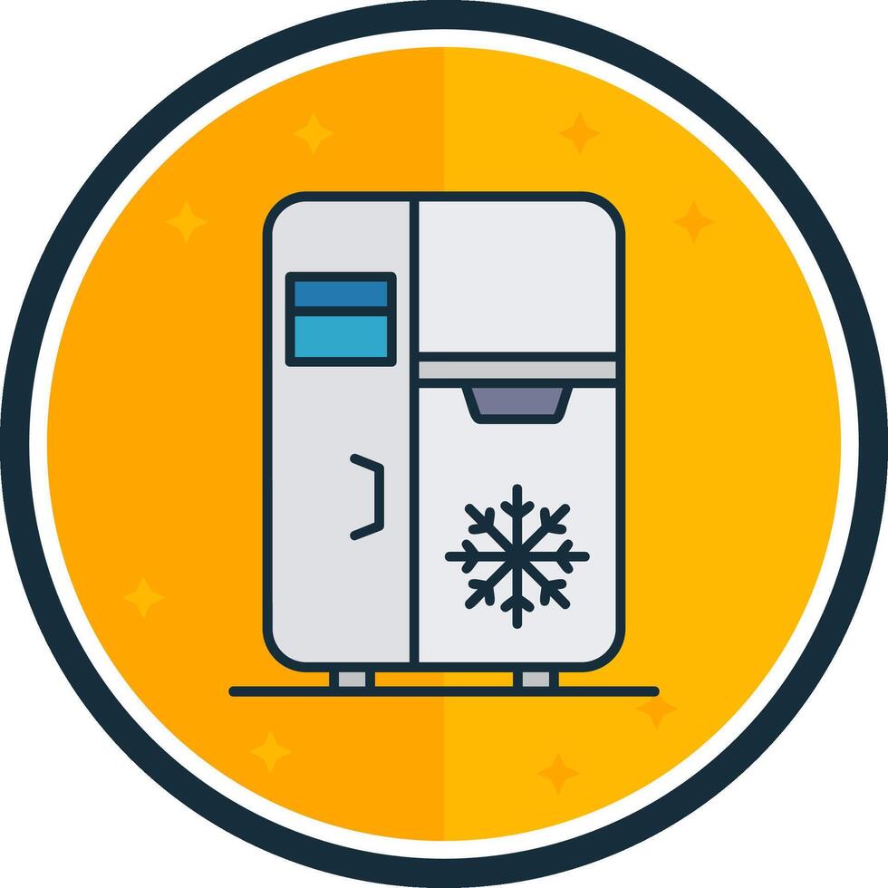 Refrigerator filled verse Icon vector