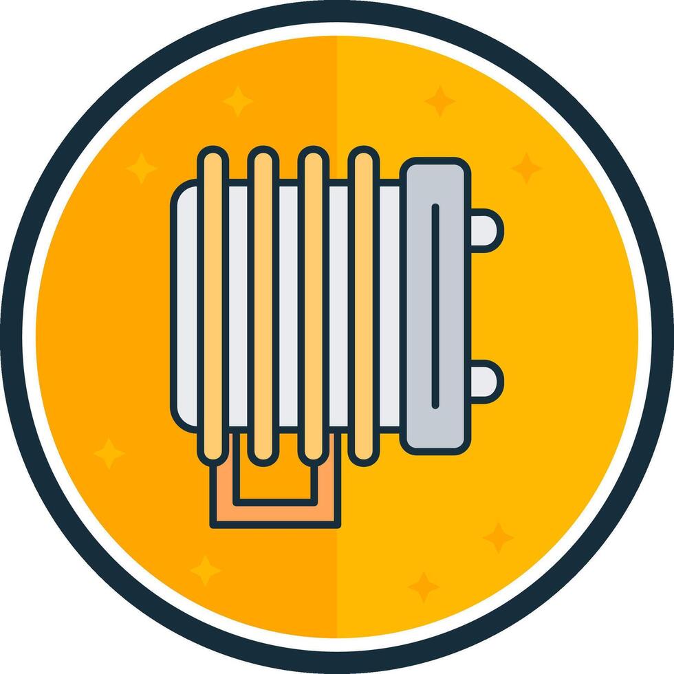 Heater filled verse Icon vector