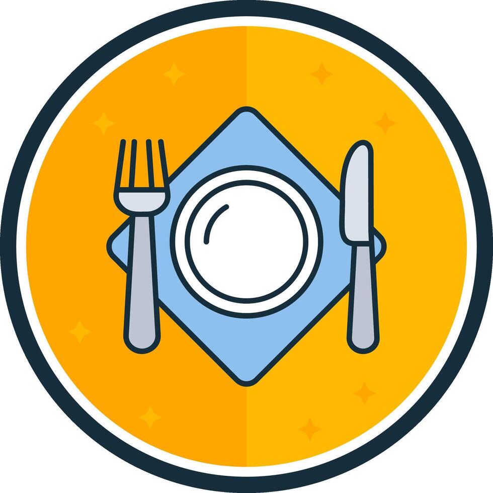 Cutlery filled verse Icon vector