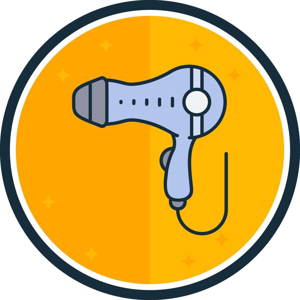 Hair dryer filled verse Icon vector