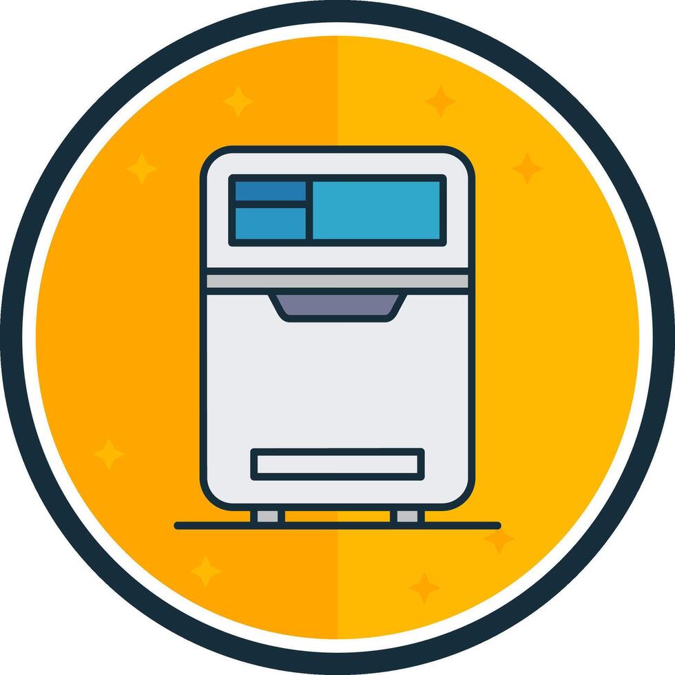 Fridge filled verse Icon vector