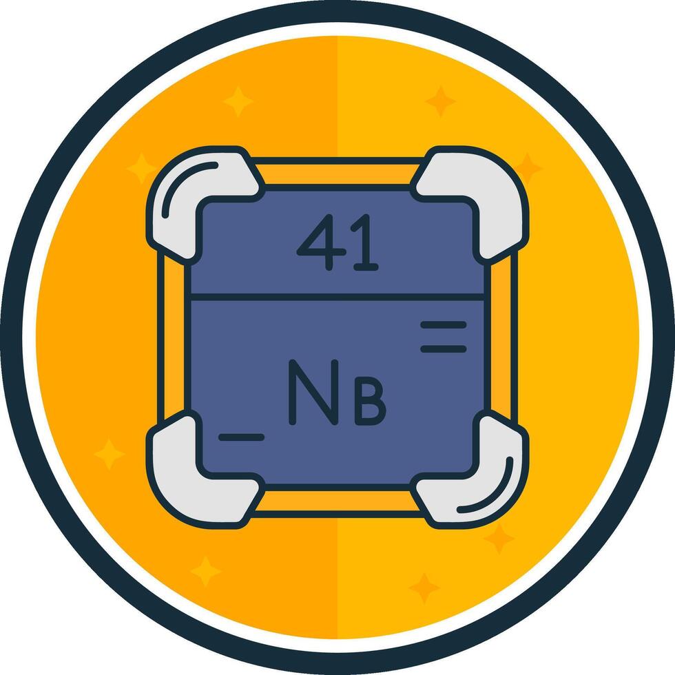 Niobium filled verse Icon vector