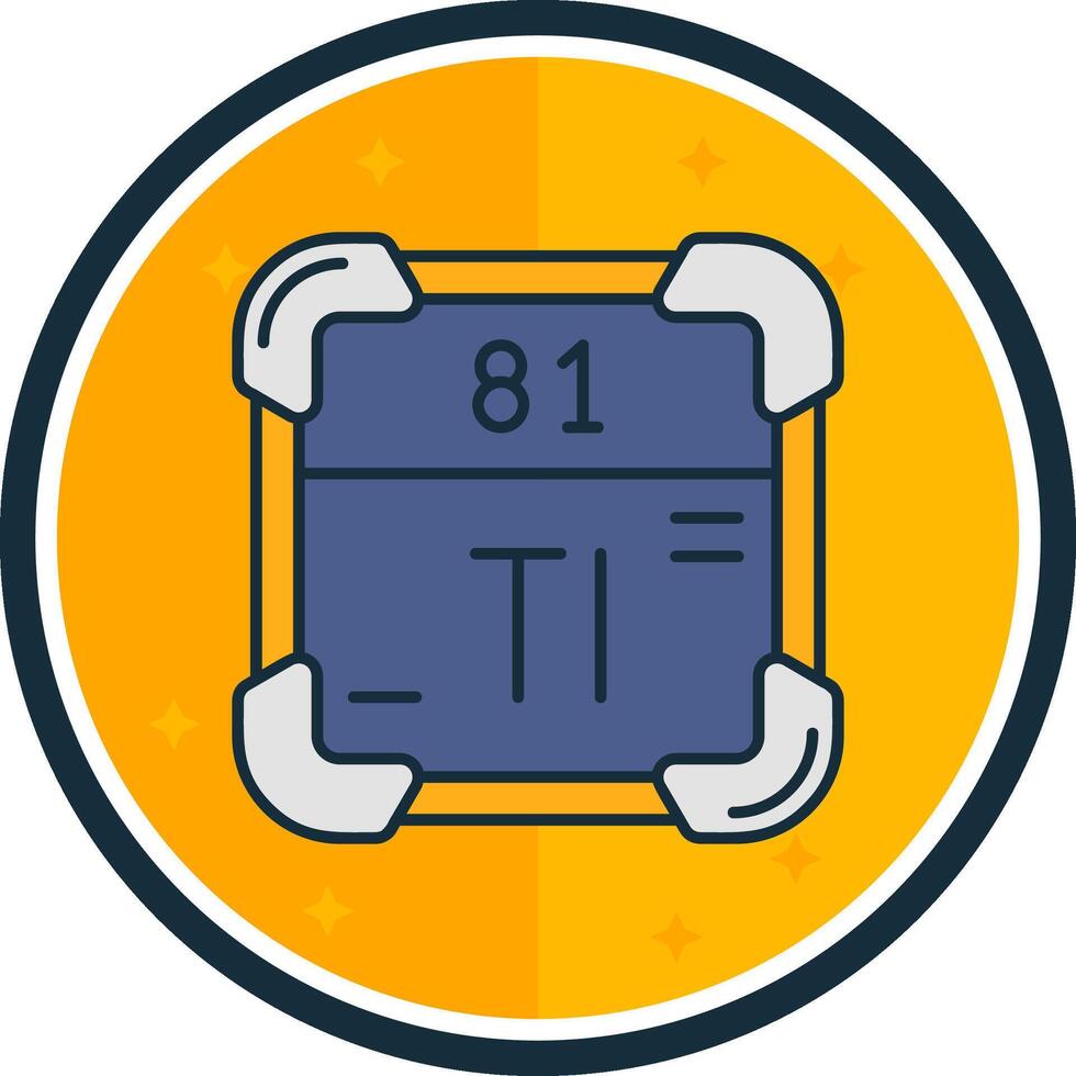 Thallium filled verse Icon vector