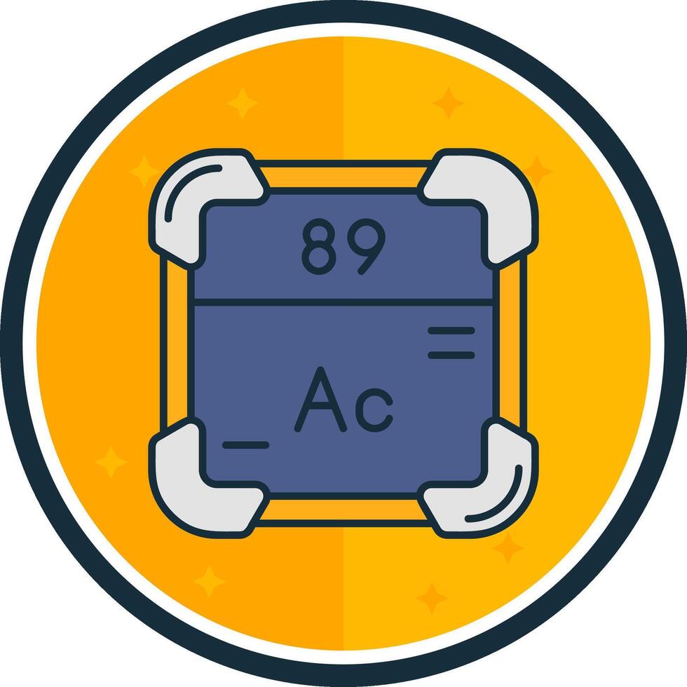 Actinium filled verse Icon vector