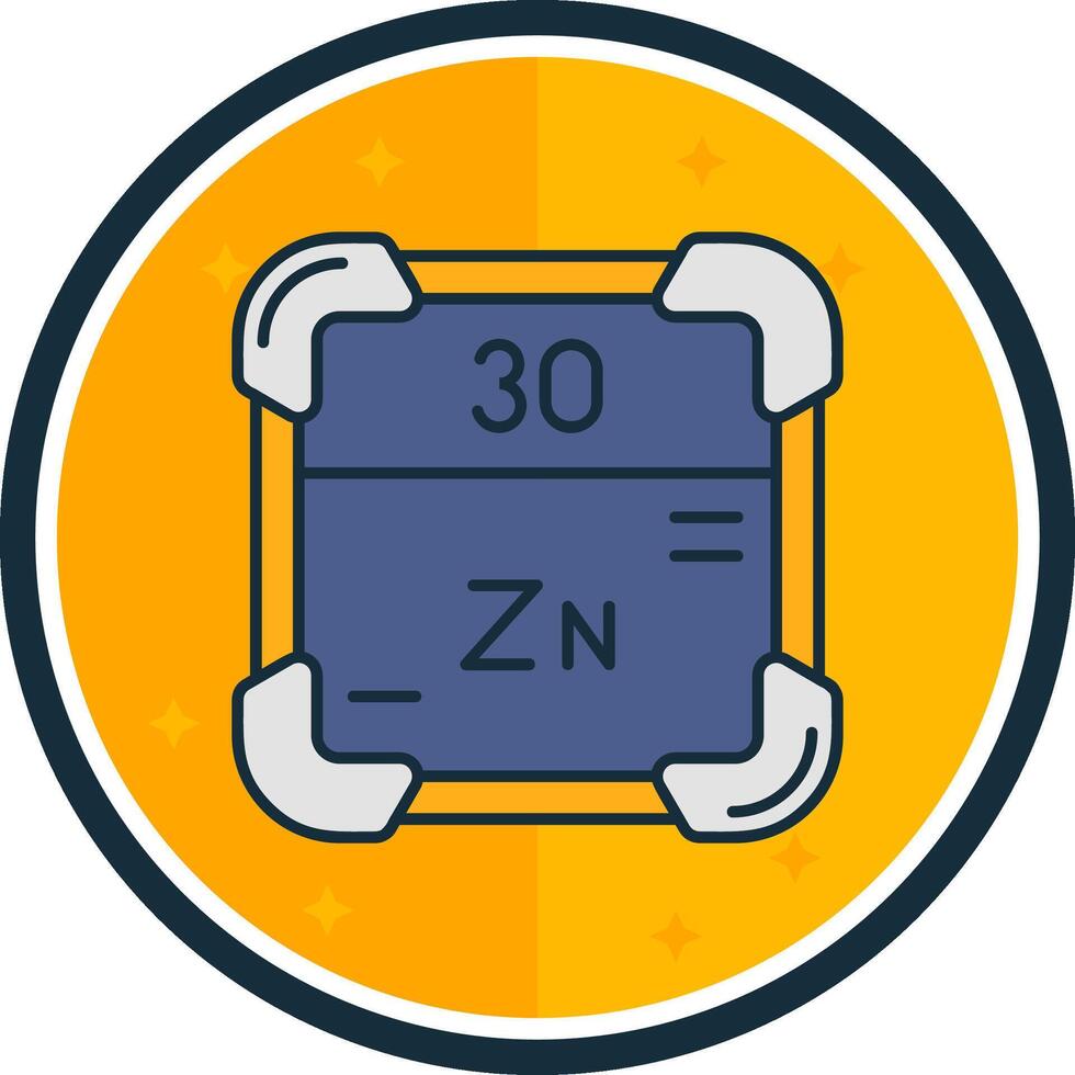 zinc lleno verso icono vector