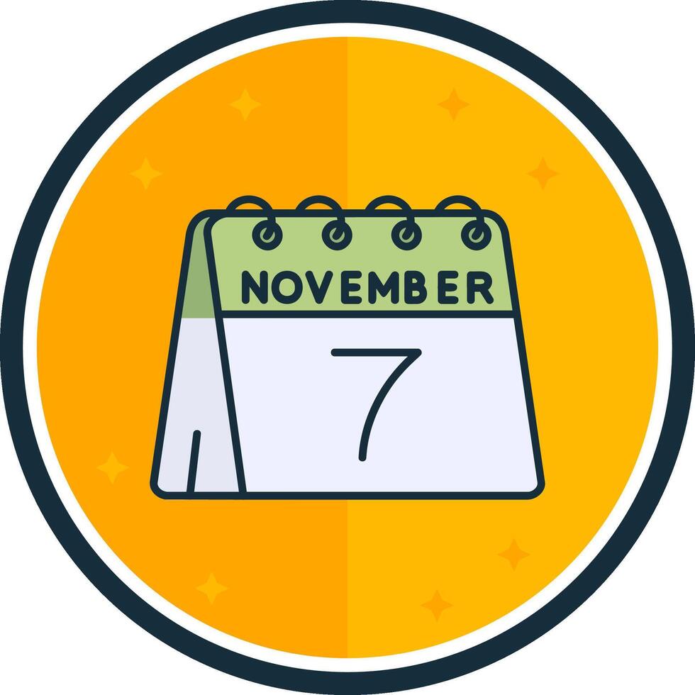 7th of November filled verse Icon vector