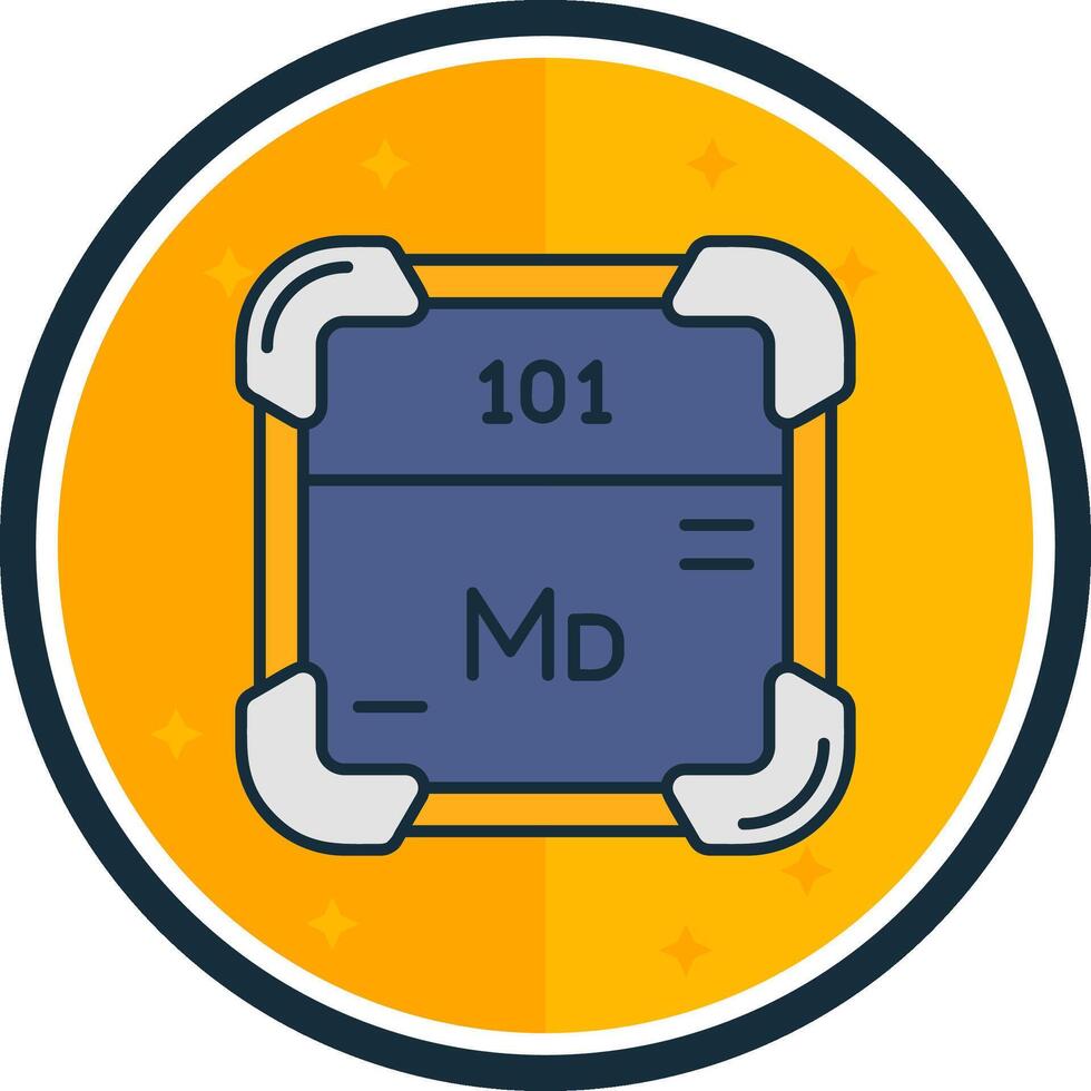 Mendelevium filled verse Icon vector