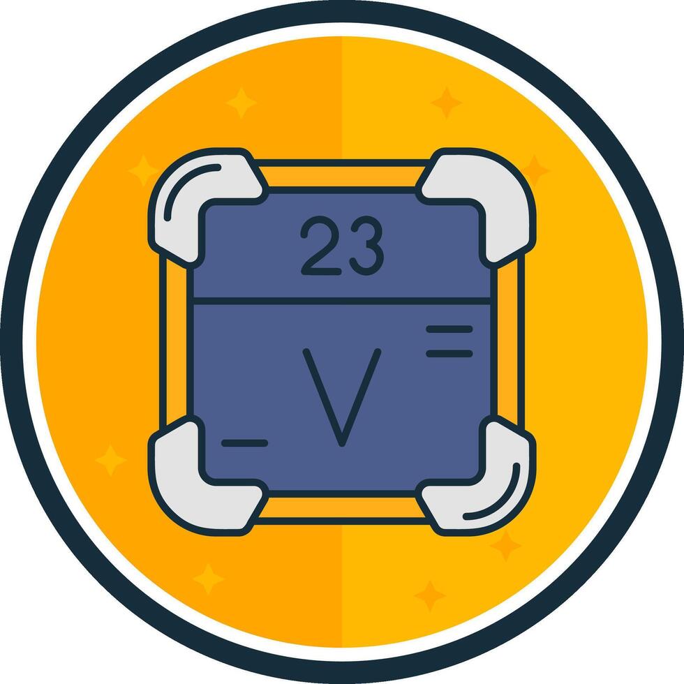 Vanadium filled verse Icon vector