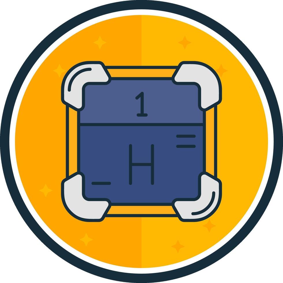 Hydrogen filled verse Icon vector