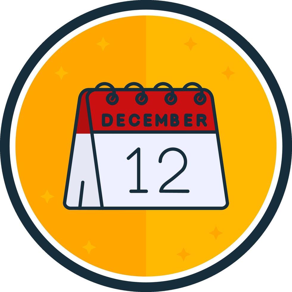 12th of December filled verse Icon vector