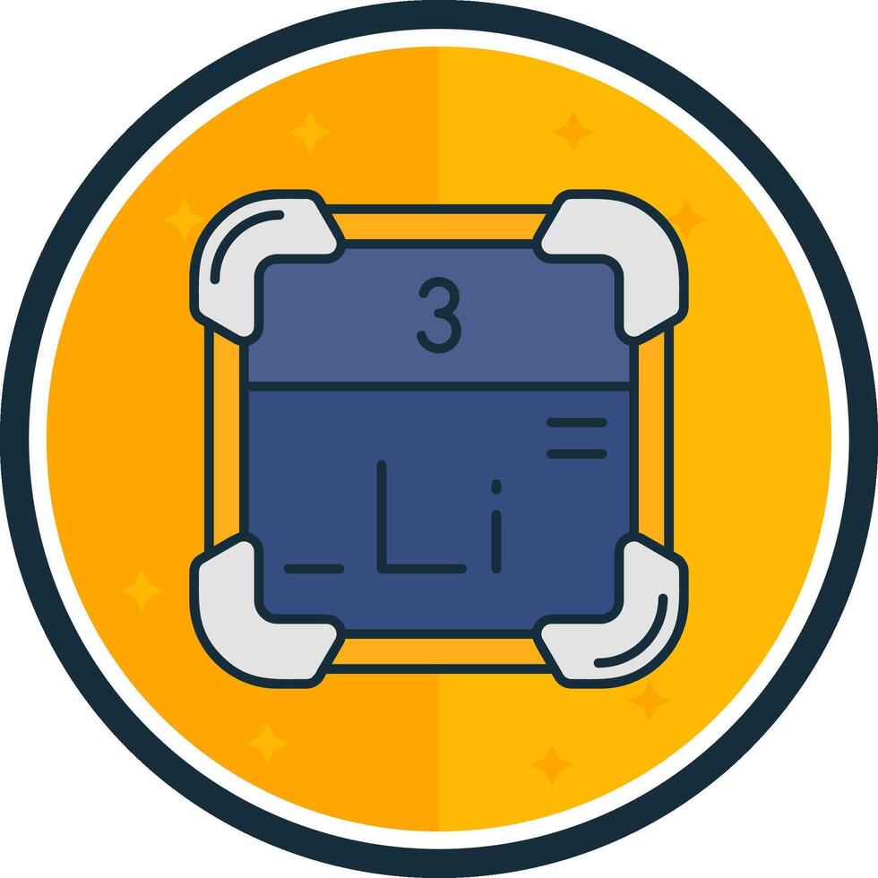 Lithium filled verse Icon vector