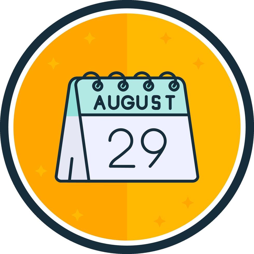 29th of August filled verse Icon vector