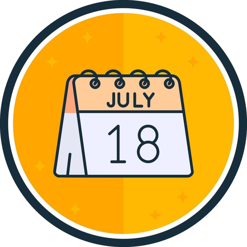 18th of July filled verse Icon vector