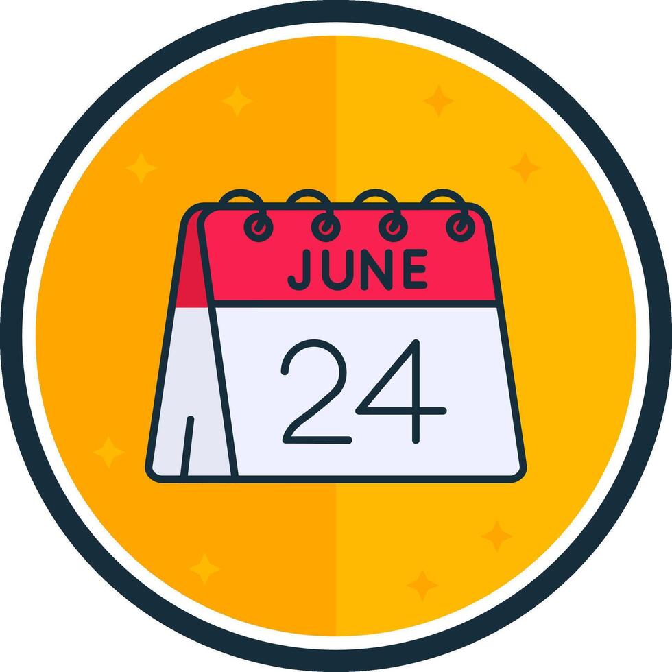 24th of June filled verse Icon vector