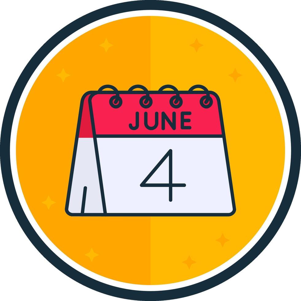 4th of June filled verse Icon vector