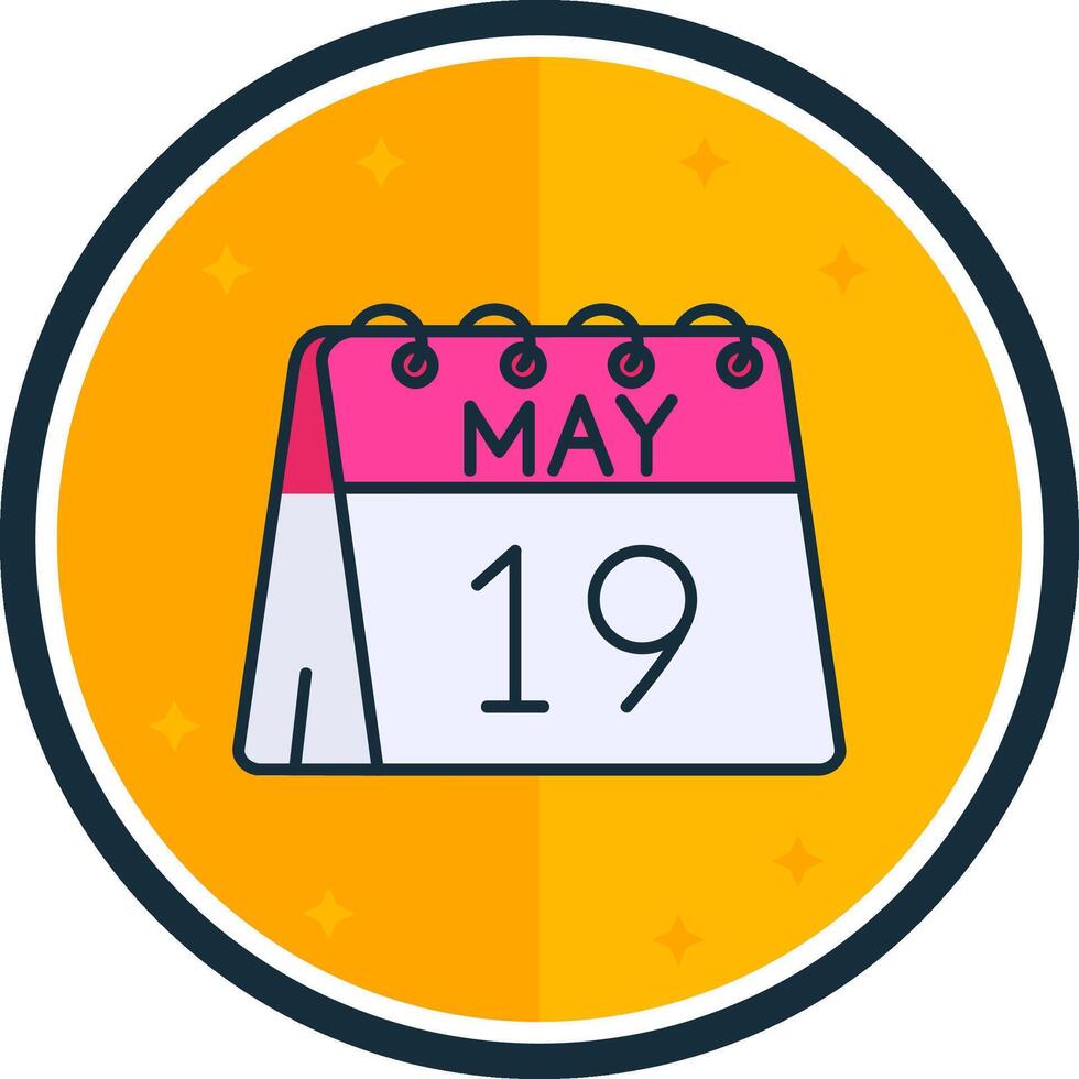 19th of May filled verse Icon vector