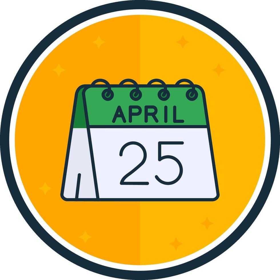 25th of April filled verse Icon vector