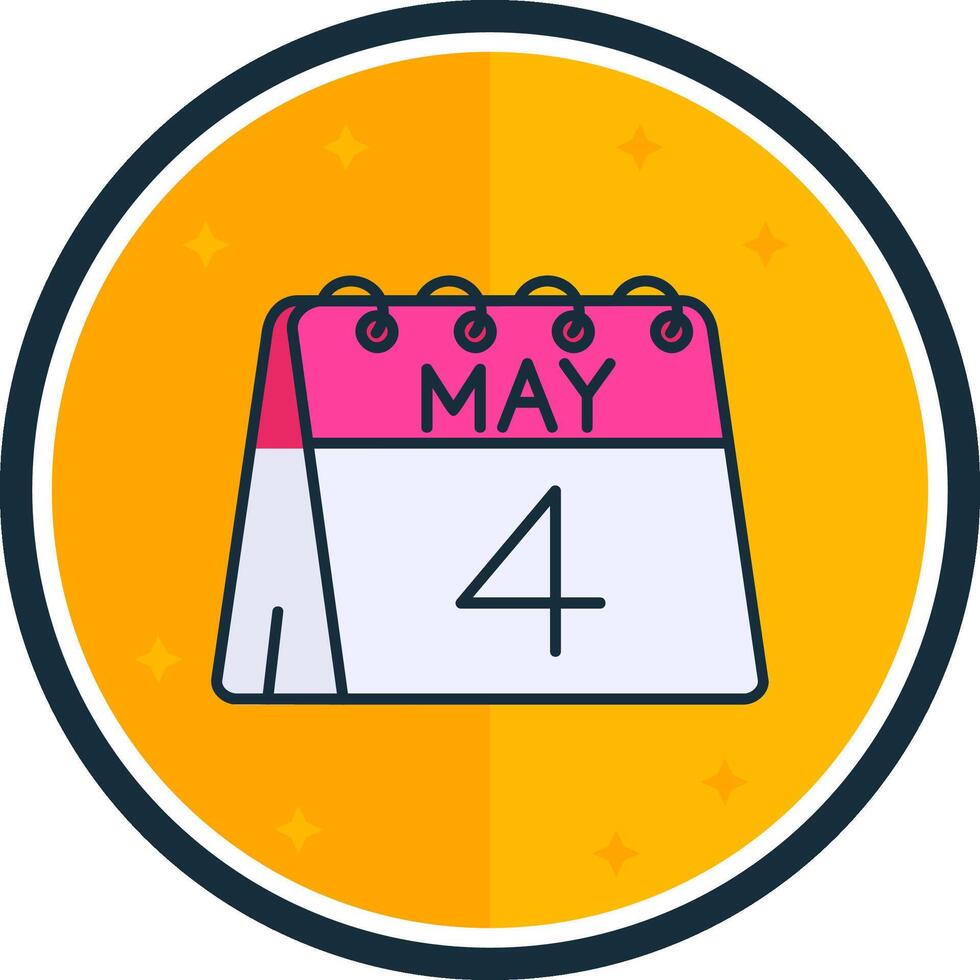 4th of May filled verse Icon vector