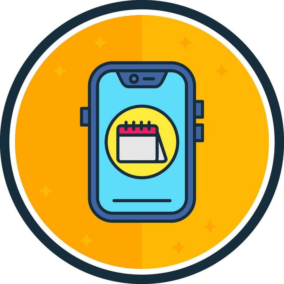 Calendar filled verse Icon vector