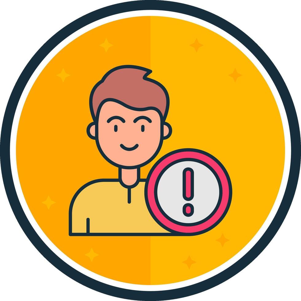 Error filled verse Icon vector