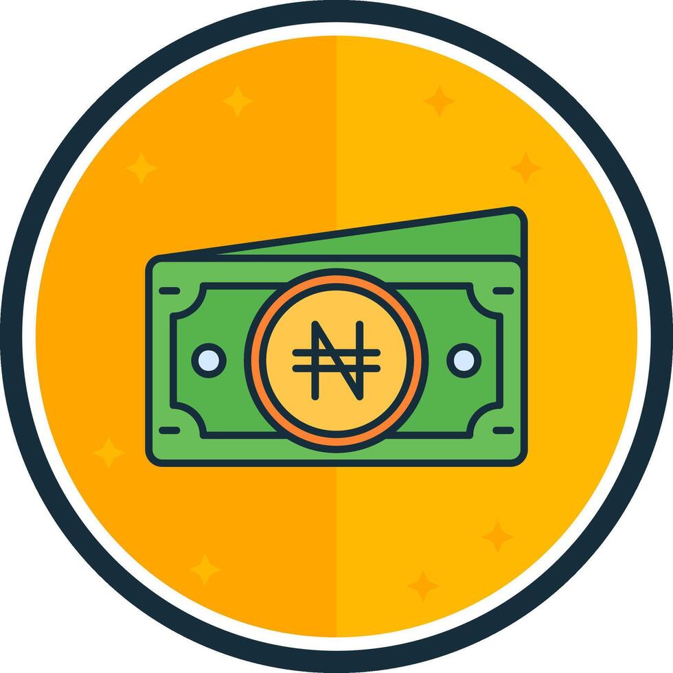 Naira filled verse Icon vector