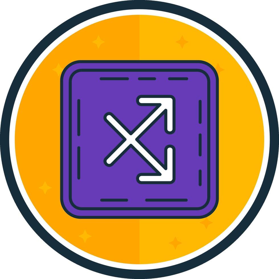 Intersect filled verse Icon vector